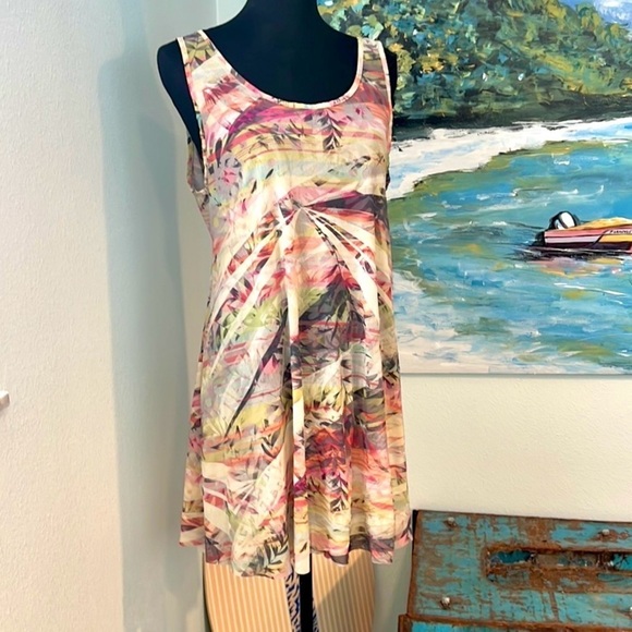 Lygia & Nanny Brazilian Resort Dress Abstract Print,A-Line EUC Size L MSRP$230), - Picture 5 of 11